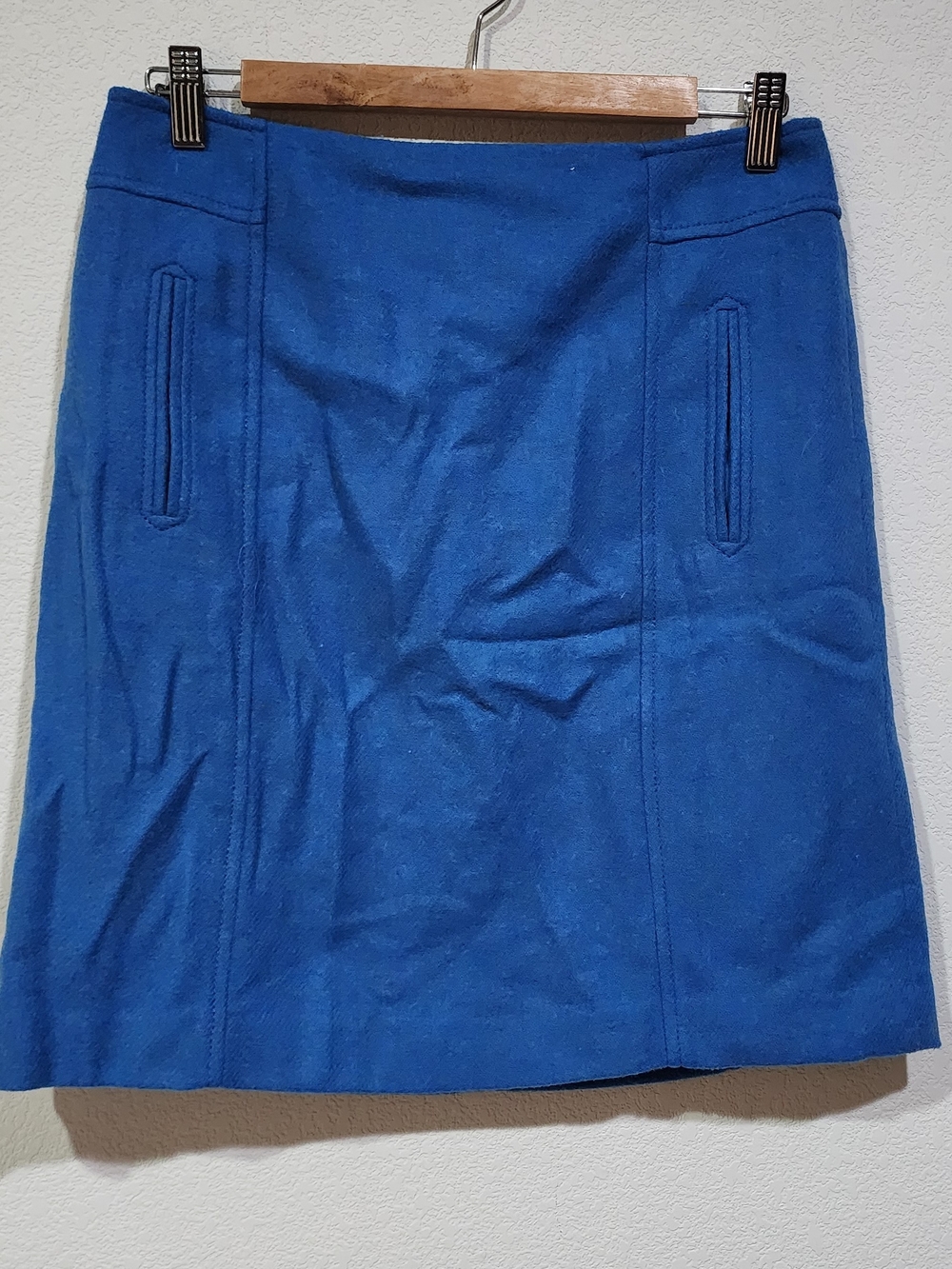 Talbots Royal Blue A-Line Skirt with Welt Pockets